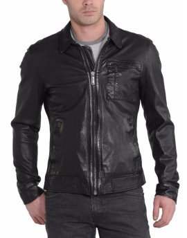  HugMe.fashion Men Slim Biker Motorcycle Jacket Soft Leather Jacket JK10