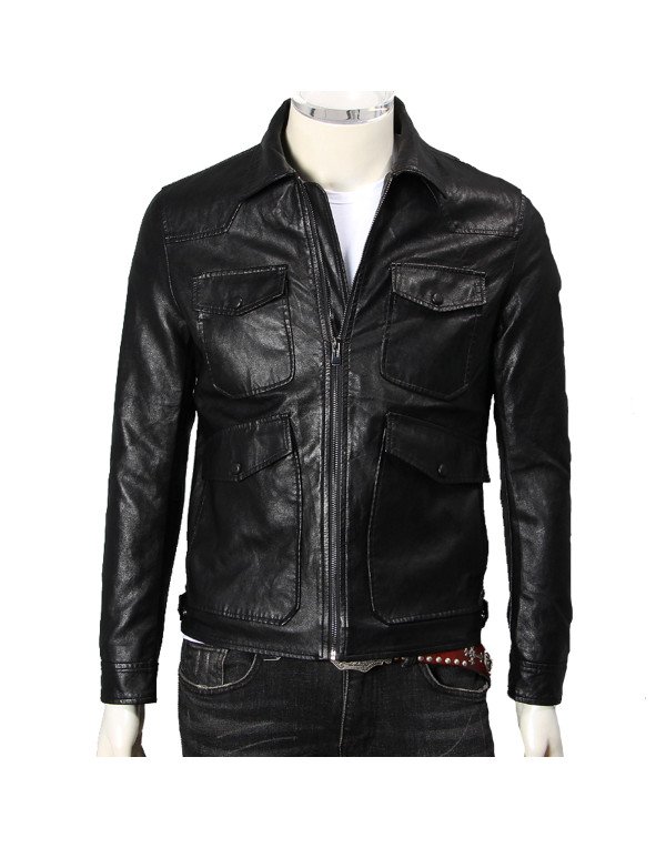 HugMe.fashion Genuine Leather Biker Jacket JK178