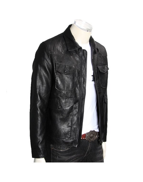 HugMe.fashion Genuine Leather Biker Jacket JK178