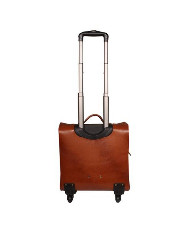 HugMe.fashion Genuine leather Trolley Soft Bag In Black TB16