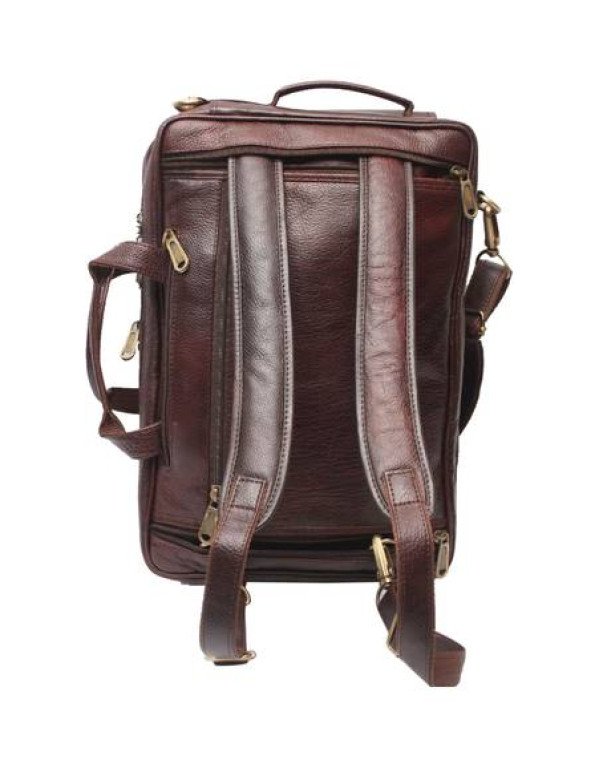 Business Men Genuine Leather Brown Backpack BP11