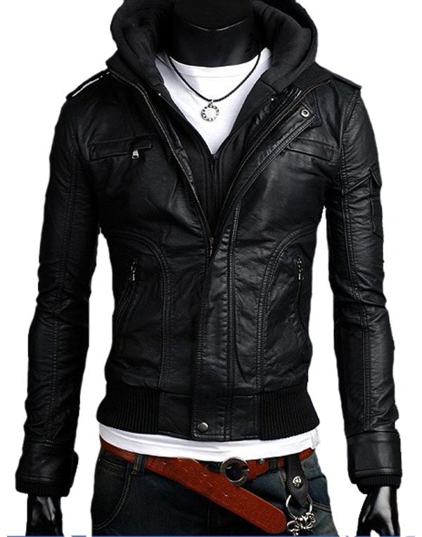 HugMe.fashion Genuine Leather Jacket With Hoodie JK180