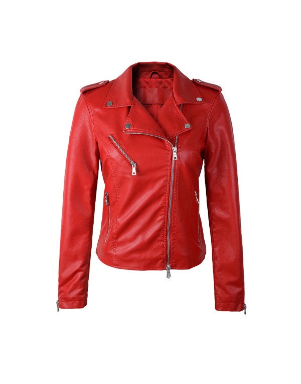 HugMe.fashion Genuine Leather Ladies Biker Jacket ...