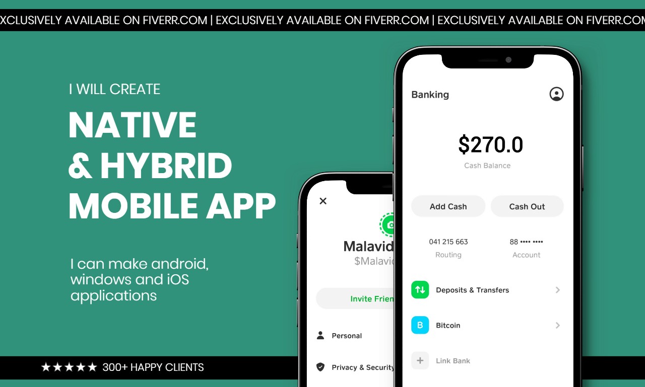 Native and Hybrid App Fiverr Gig Image
