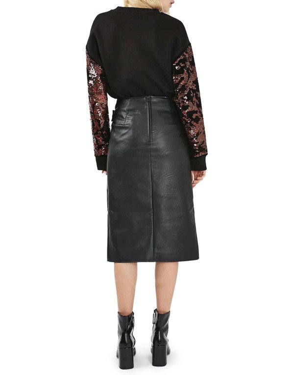 Genuine Sheep Leather tillney Long Skirt SK10 