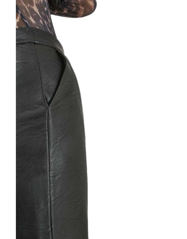 Genuine Sheep Women Skirt Leather SK8