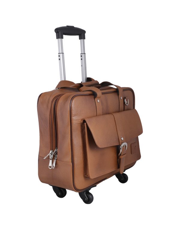 HugMe.fashion Genuine Leather Trolley Soft Bag TB2...