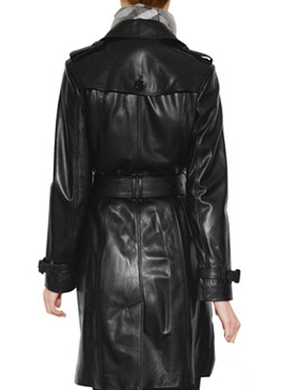 HugMe.fashion Genuine Leather Long Coat  For Ladies LJK19