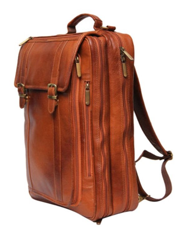 Business Men Genuine Leather Brown Backpack BP11