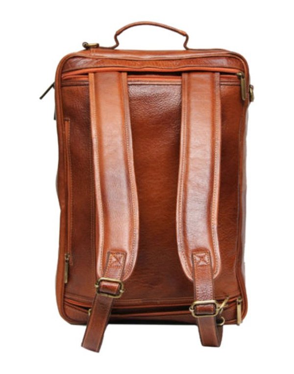 Business Men Genuine Leather Brown Backpack BP11