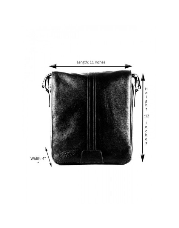 Genuine Leather Elegant Full Flap Cross Body Black...