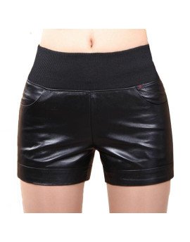 HugMe.fashion Genuine Sheep Leather Ladies Short in Black SH12