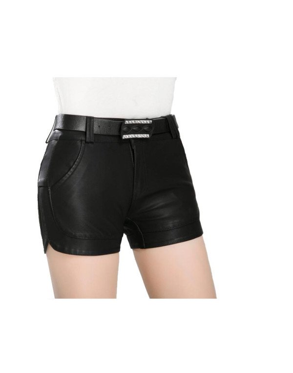 HugMe.fashion Formal Short For Women in Sheep Leat...