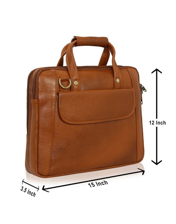 New HugMe.fashion Genuine Leather Strong Laptop Bag TDB01