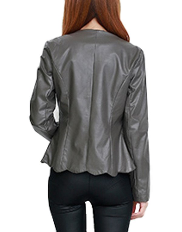 HugMe.fashion Leather Jacket Slim Fit Short Jacket LJK52