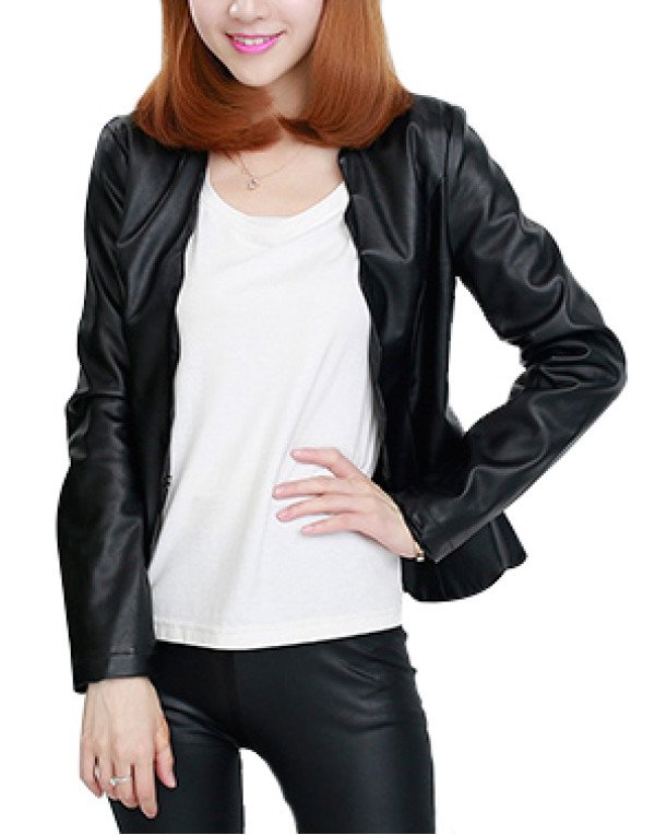 HugMe.fashion Leather Jacket Slim Fit Short Jacket LJK52