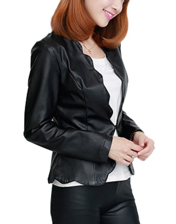 HugMe.fashion Leather Jacket Slim Fit Short Jacket LJK52