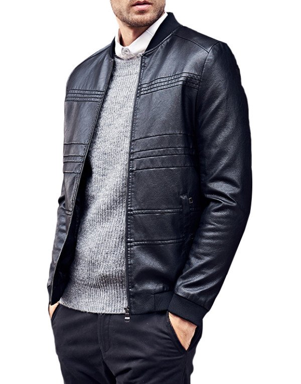 HugMe.Fashion Leather Jacket Men Biker Jacket in Black Color Fully Stylish JK197