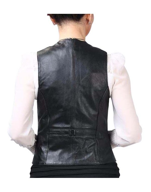 HugMe.fashion Women Waistcoat in Black Color Formal Style LWC09