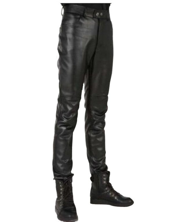 HugMe.fashion Genuine Sheep Leather Formal Pant  in Black Color PT2