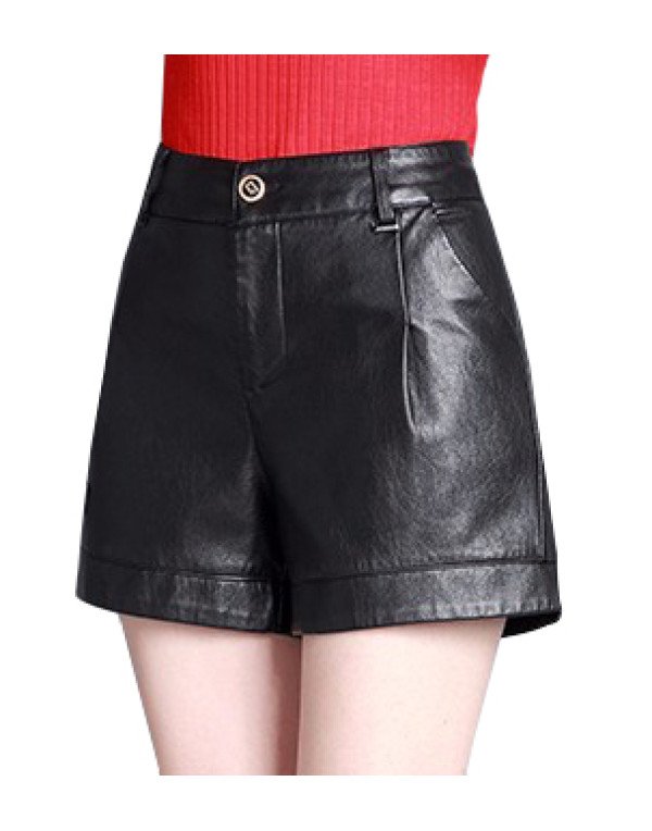 HugMe.fashion Solid Shorts For Women in Black For Ladies SH20