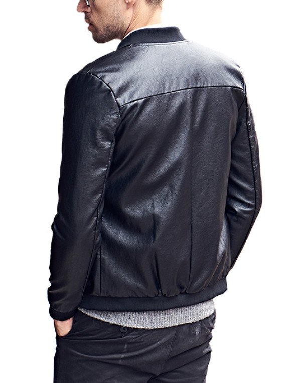 HugMe.Fashion Leather Jacket Men Biker Jacket in Black Color Fully Stylish JK197