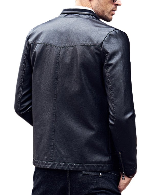 HugMe.fashion Slim Fit Leather Jacket for Men JK198