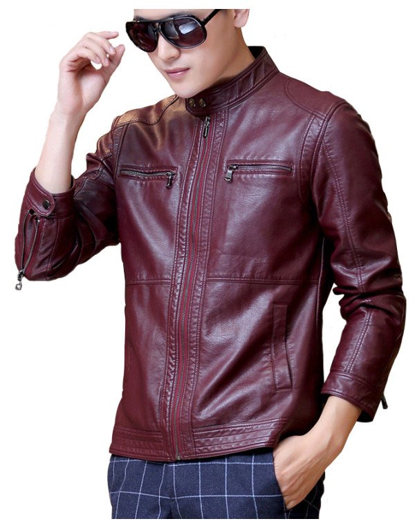 HugMe.fashion Leather Jacket Riding Jacket with 2 ...