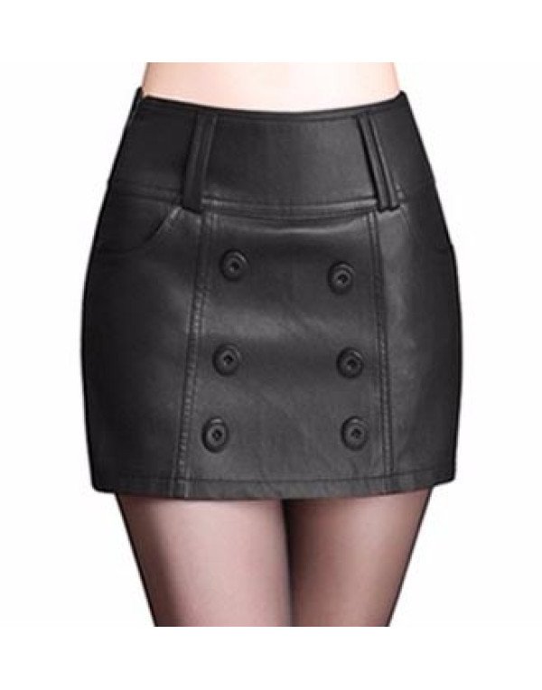 HugMe.fashion Formal Classic Leather Short in Red Color SH11