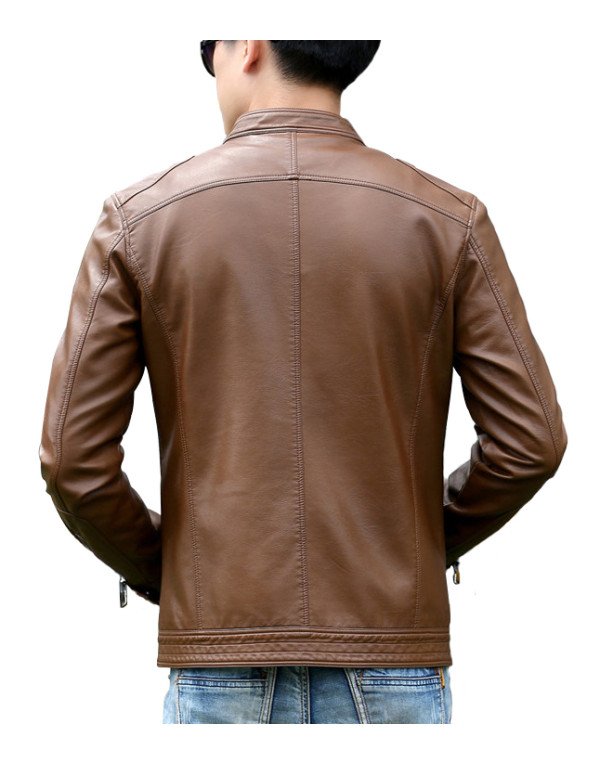 HugMe.fashion Leather Jacket Riding Jacket with 2 Chest Pocket JK195