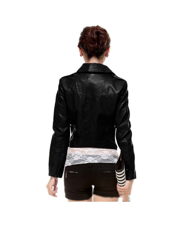 HugMe.fashion Genuine Leather Ladies Biker Jacket LJK39