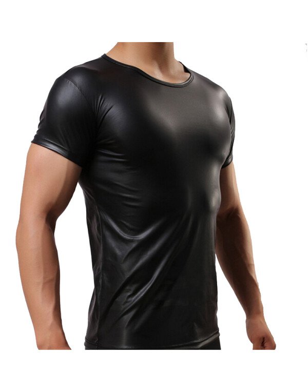 Genuine Sheep Leather T-shirt For Men Slim Fit TS1