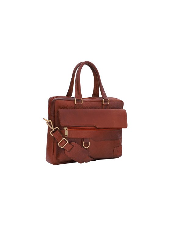 HugMe.Fashion 14" Genuine Leather Office Laptop Bag LB100