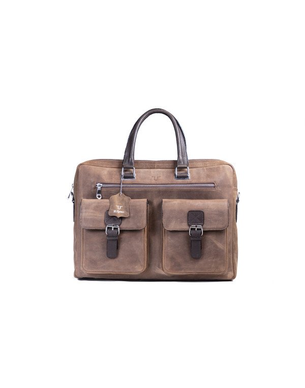 HugMe.Fashion Genuine Leather Shoulder Laptop Bag LB88