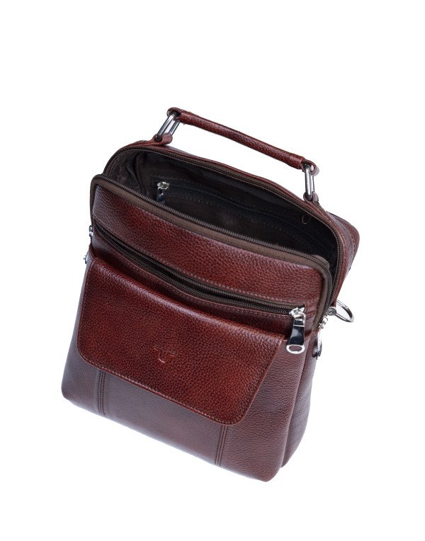 HugMe.fashion Genuine Leather Sling Bag In Brown Color SB95