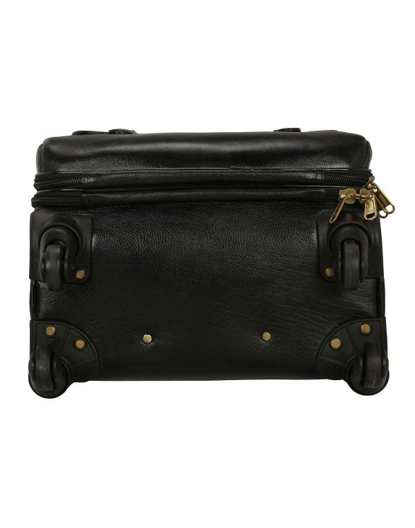 HugMe.fashion Genuine leather Trolley Soft Bag In Black TB16