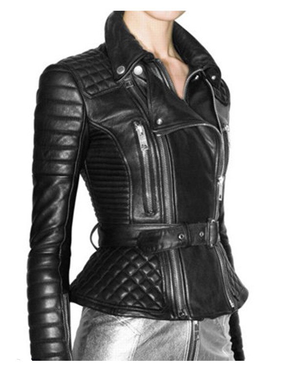 HugMe.fashion New Quilted Fitted Genuine Leather Jacket LJK16