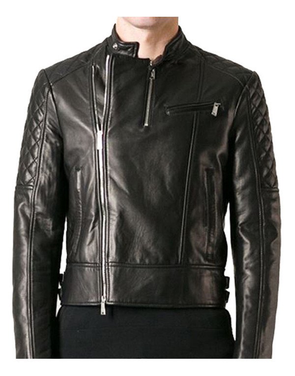 HugMe.fashion Leather Jacket Motorcycle Men JK22 Q...