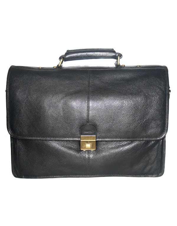 Genuine Leather Black  Messenger  Shoulder Bag LB1...