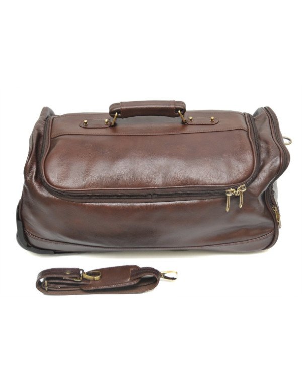 Genuine Leather Travel Duffel Outdoor Luggage 