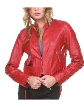 HugMe.fashion Short New Genuine Leather Jacket LJK28