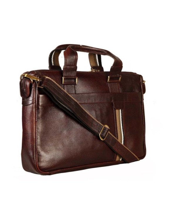 Genuine Leather Tan Messenger Shoulder Laptop Unisex Bag