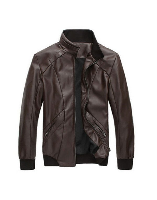 HugMe.fashion Genuine Leather Jacket Slim fit Bike...