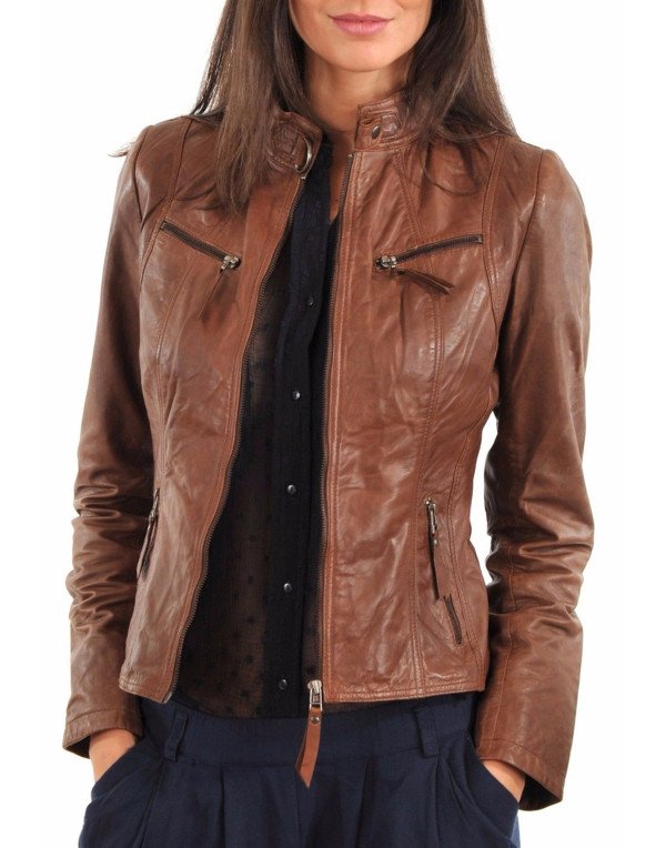 HugMe.fashion Genuine Leather Women Party Night Ja...