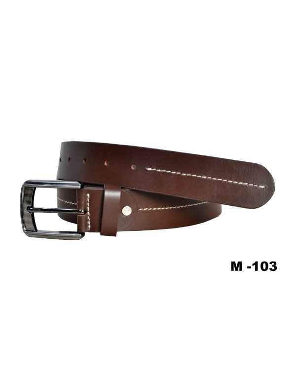 Stylish Designer Genuine Leather Brown Belt for Me...