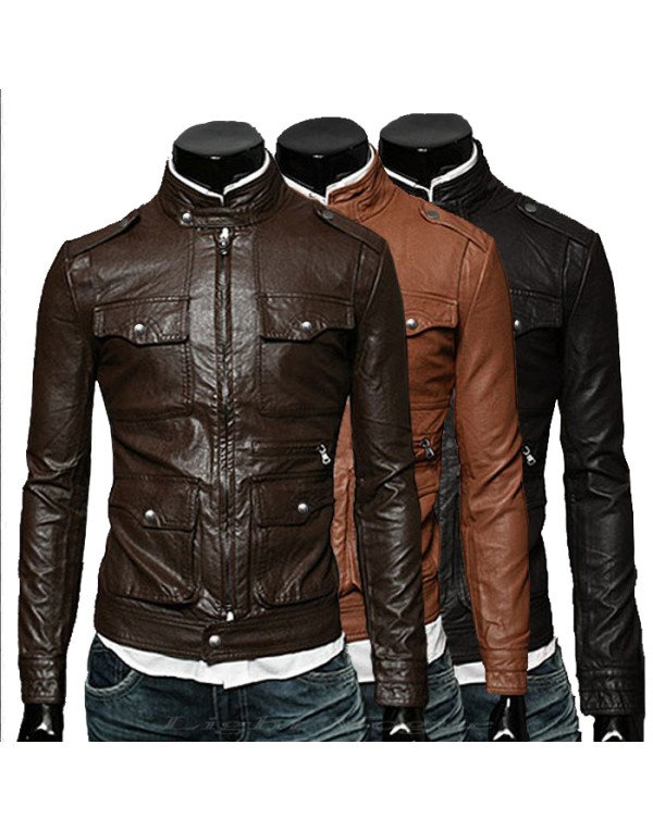 HugMe.fashion New Men Casual leather Jacket style ...