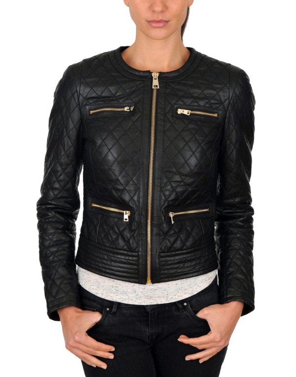 HugMe.fashion Quilted Leather Jacket For Ladies in...