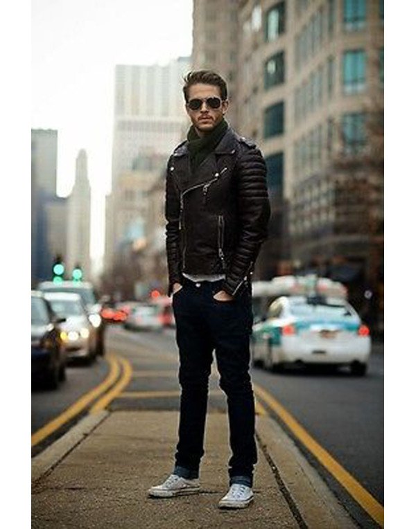 HugMe.fashion Genuine Leather Jacket For Men, Black Leather JK11