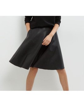 Genuine Sheep Leather Hot Biker Skirt SK15