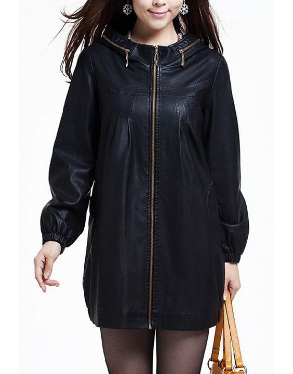 HugMe.fashion Ladies Genuine Leather Long Jacket In Multiple Color LJK34